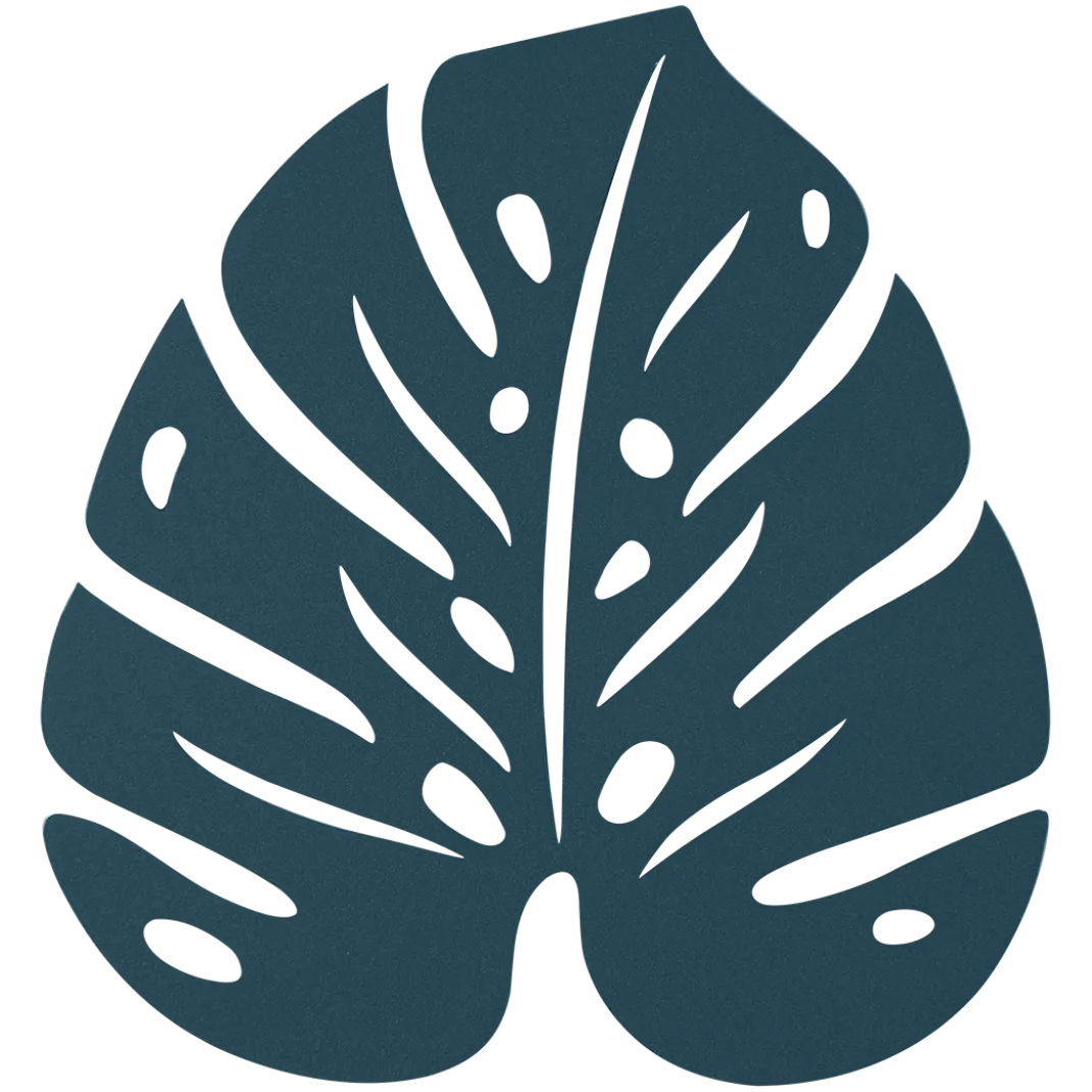 DESSOUS DE PLAT MONSTERA 24 X 22 CM