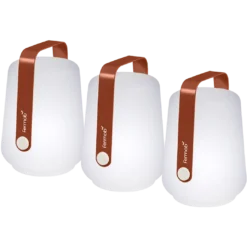 LOT DE 3 LAMPES H.12 CM