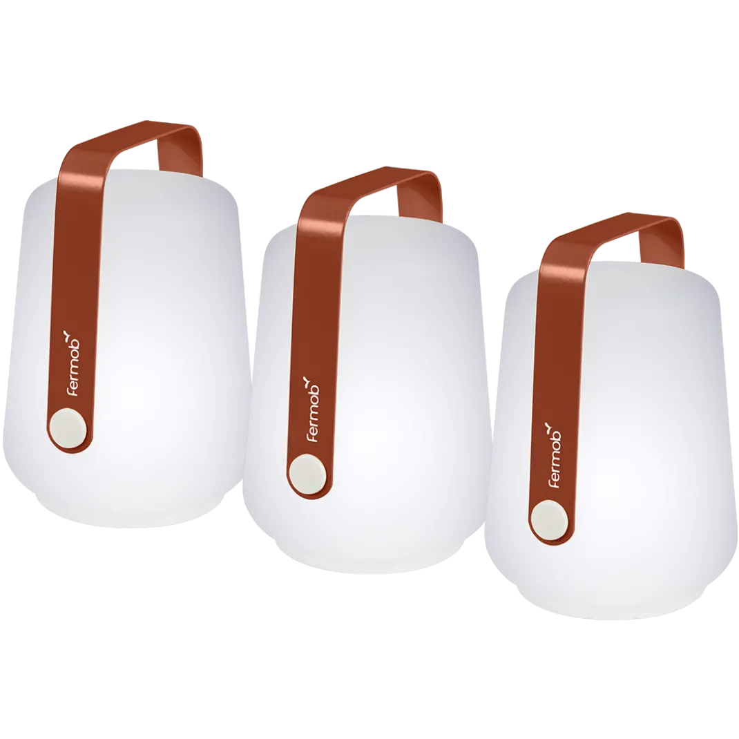 LOT DE 3 LAMPES H.12 CM