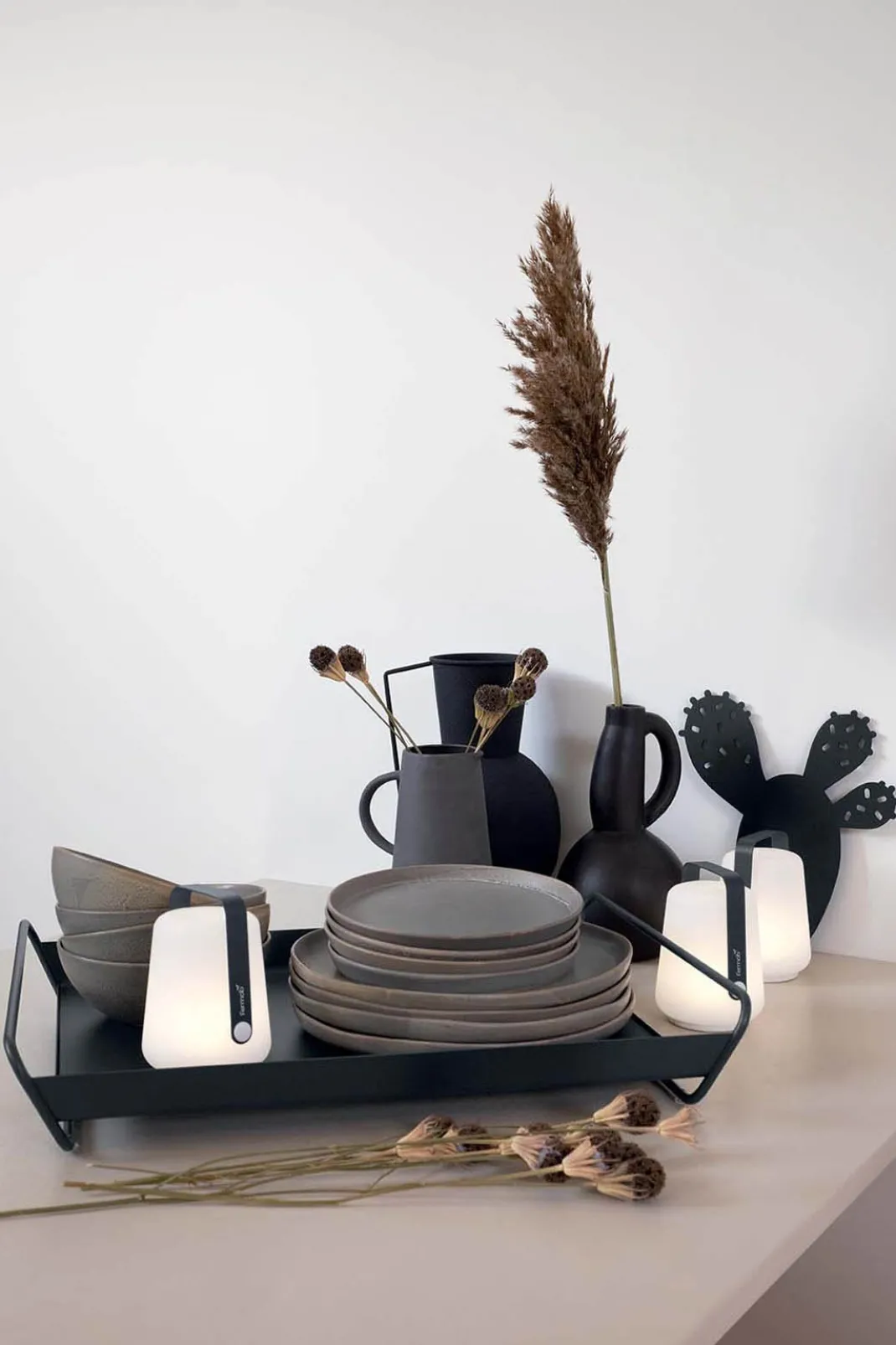LOT DE 3 LAMPES H.12 CM