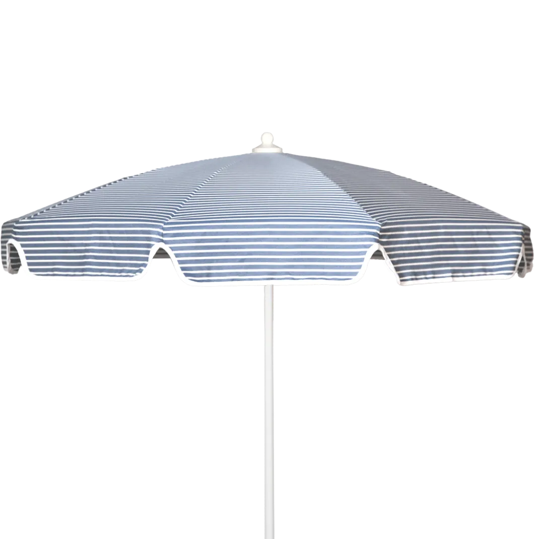 PARASOL Ø250 CM FINITION BAVOLET ET FRANGE BLANCHE