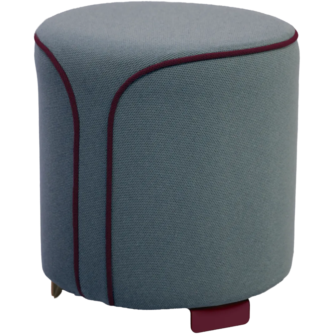 POUF ROND CHINÉ