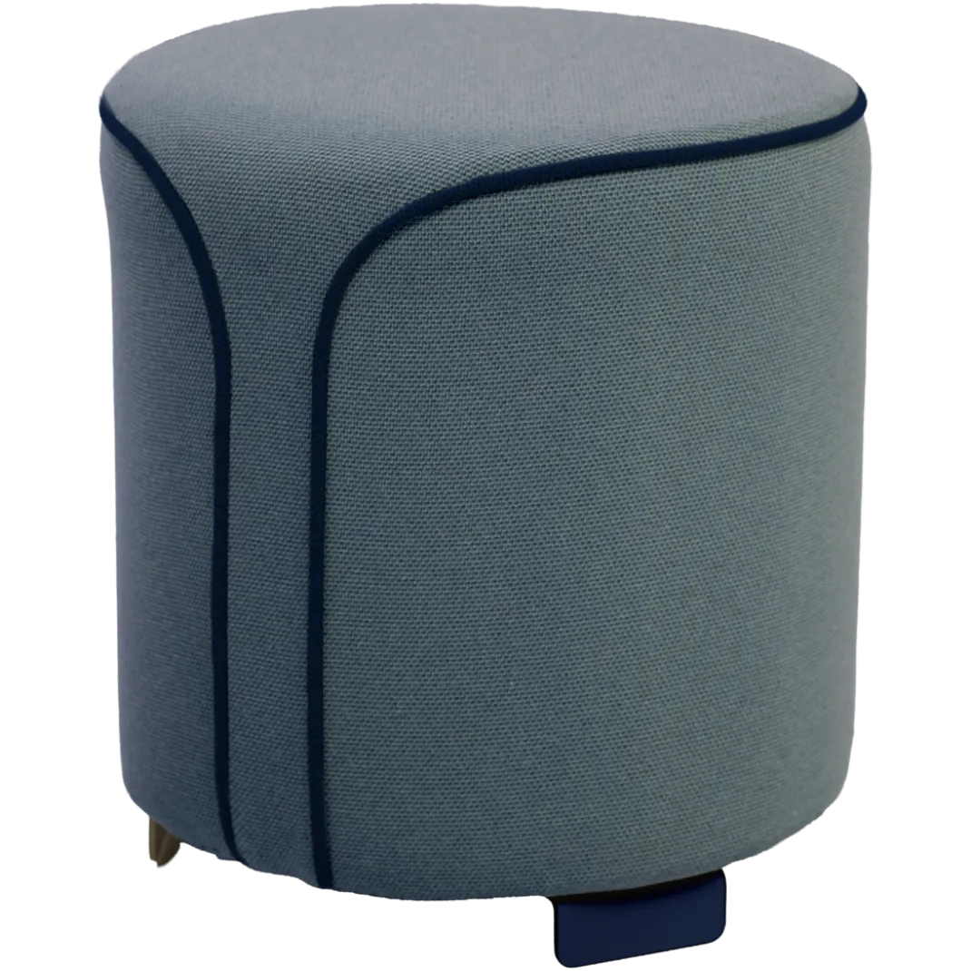 POUF ROND CHINÉ