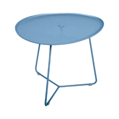 TABLE BASSE OVALE 55 X 44.5 CM, PLATEAU AMOVIBLE