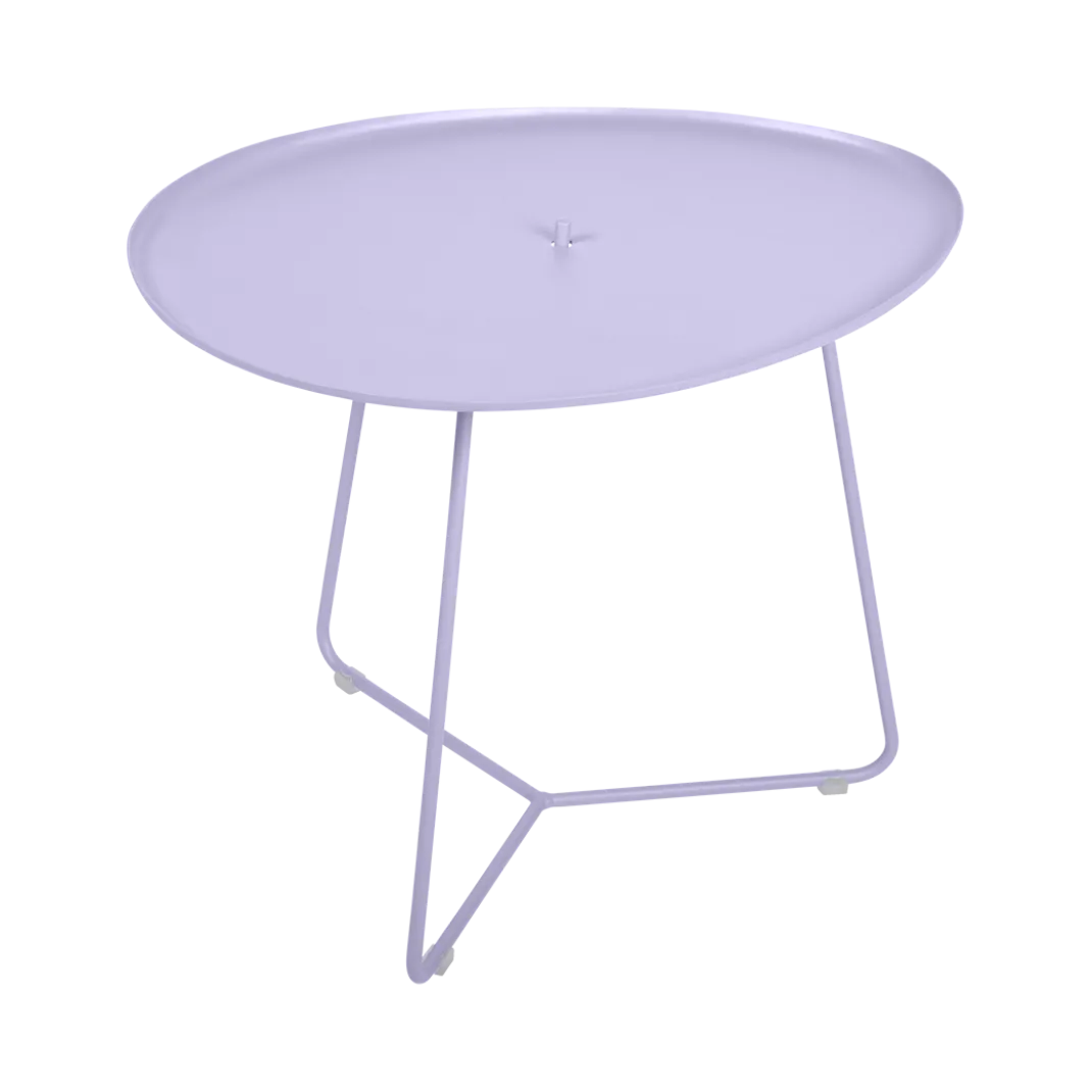 TABLE BASSE OVALE 55 X 44.5 CM, PLATEAU AMOVIBLE