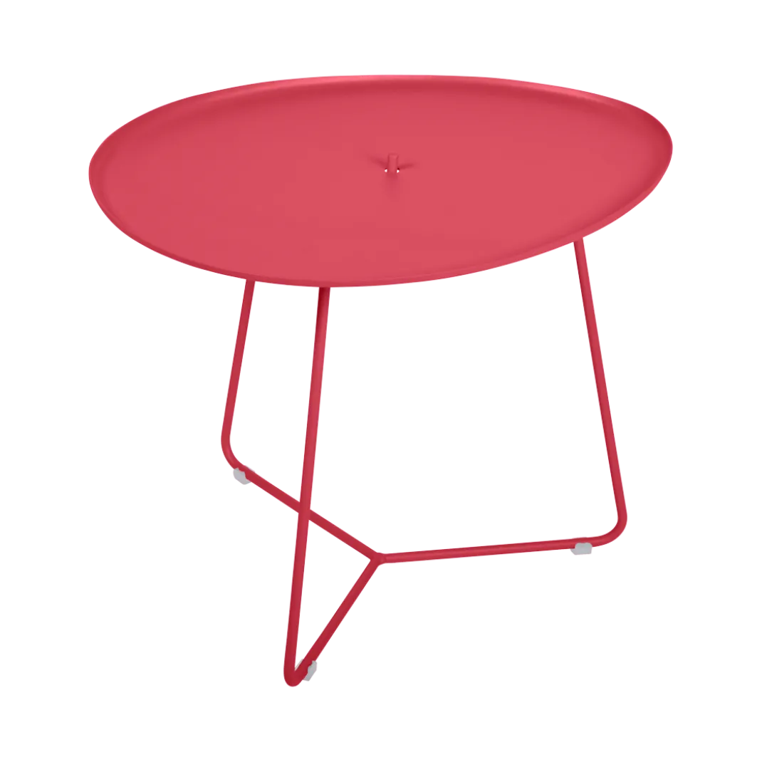 TABLE BASSE OVALE 55 X 44.5 CM, PLATEAU AMOVIBLE