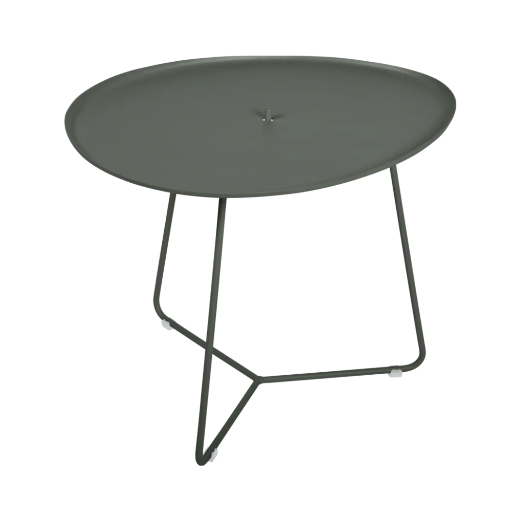 TABLE BASSE OVALE 55 X 44.5 CM, PLATEAU AMOVIBLE