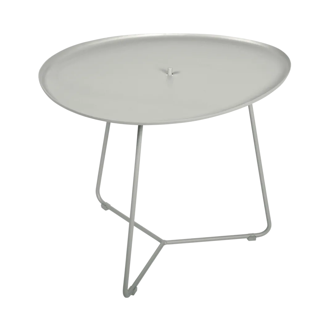 TABLE BASSE OVALE 55 X 44.5 CM, PLATEAU AMOVIBLE