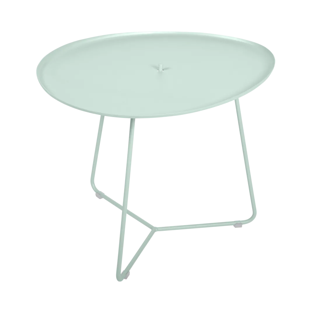 TABLE BASSE OVALE 55 X 44.5 CM, PLATEAU AMOVIBLE
