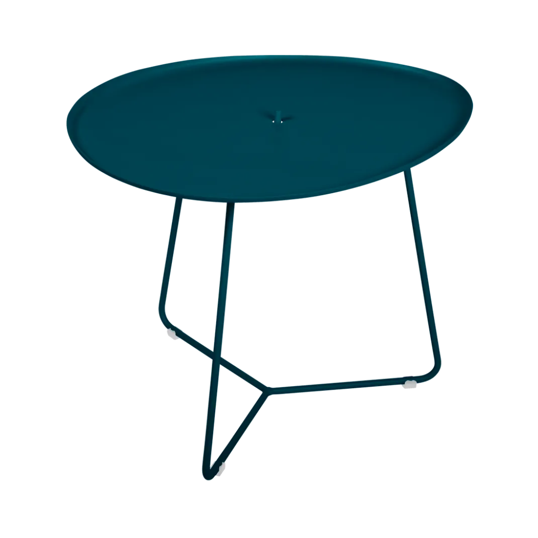 TABLE BASSE OVALE 55 X 44.5 CM, PLATEAU AMOVIBLE