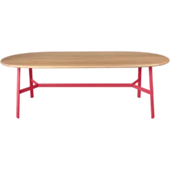 TABLE CHÊNE OVALE 220 X 95 CM