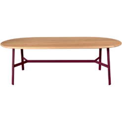TABLE CHÊNE OVALE 220 X 95 CM